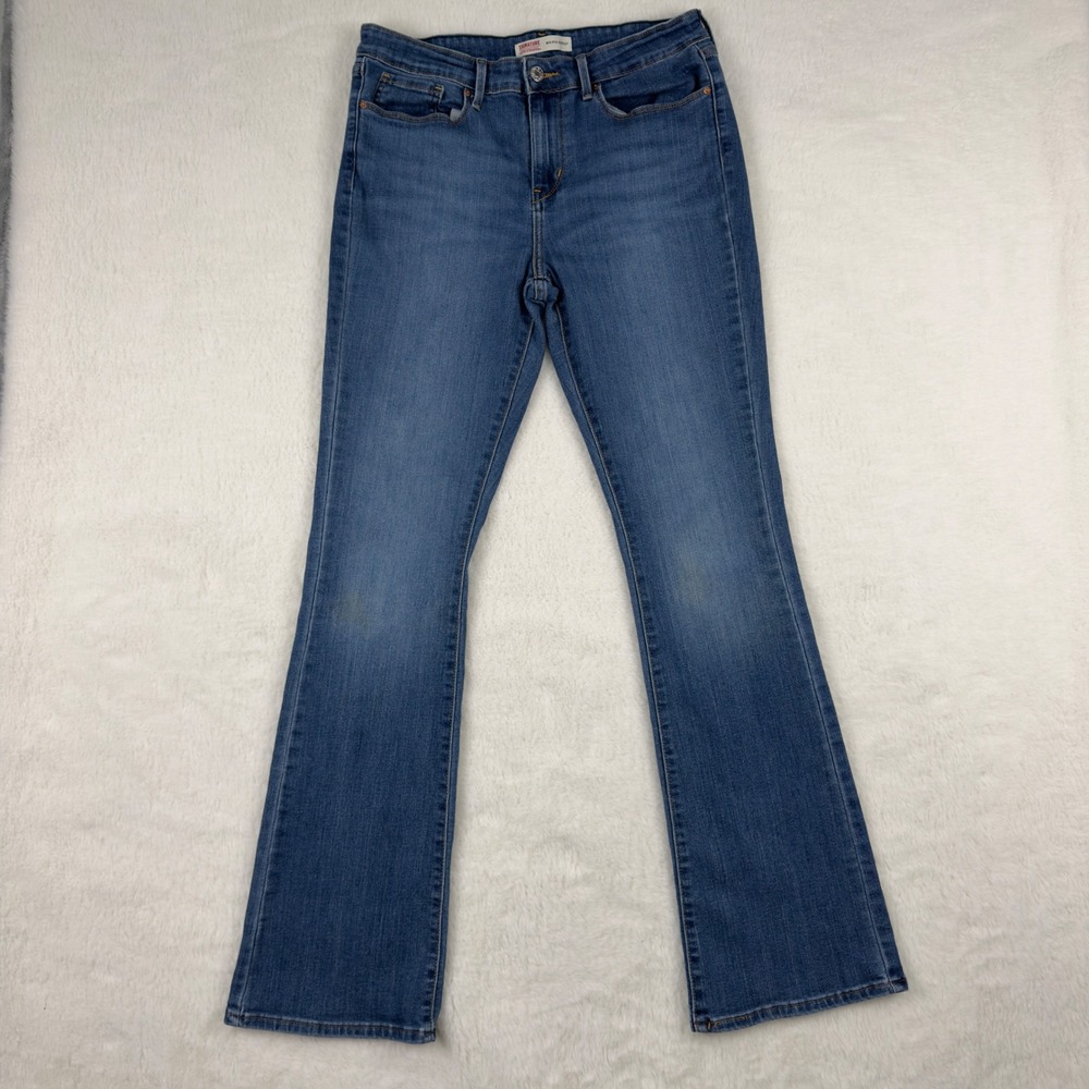 Signature by Levi Strauss Womens Mid-Rise Bootcut Jeans Blue Denim Size 10L